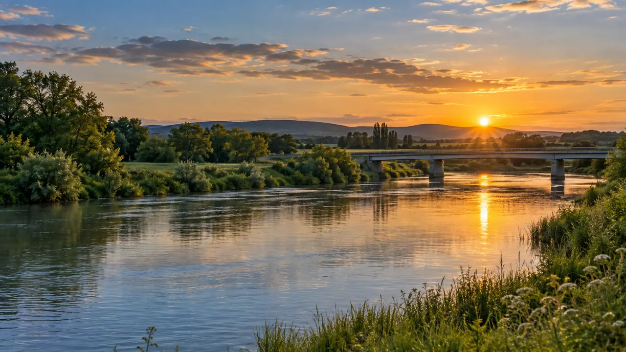 Most cez rieku pri obci Kalná nad Hronom